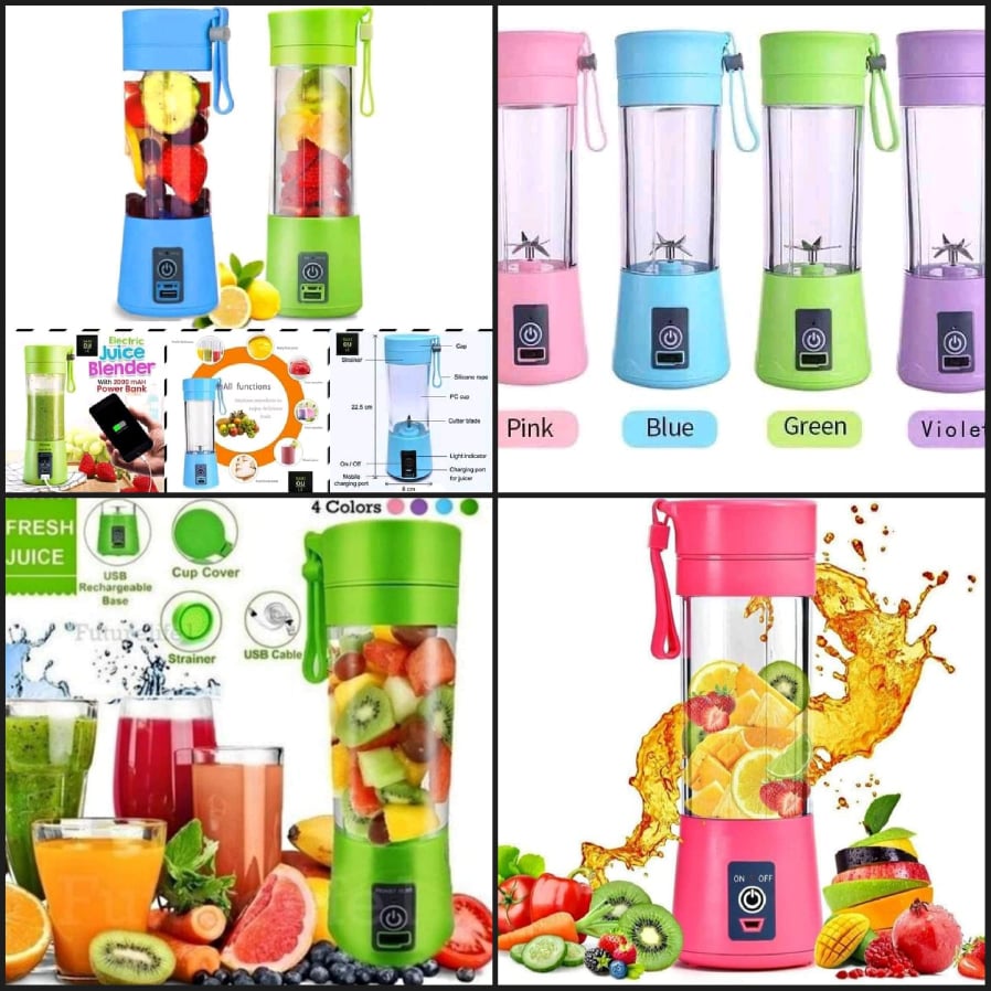 Picture of Portable Juicer Electric USB Rechargeable Smoothie Blender Machine Mixer Mini Juice Cup Maker fast Blenders food processor-Multicolor