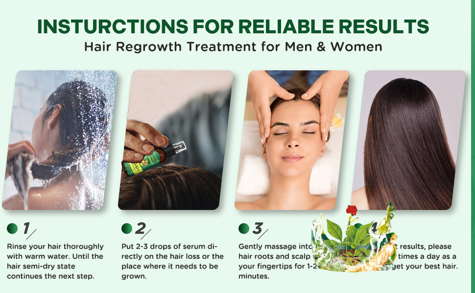 Picture of Natural Regrowth Hair Oil Wild Hair loss Care Product For Man Women Ginger Organic Hair Growth Oil Ginger oil-Multicolor