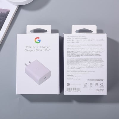 Picture of Google 30W USB type-C to type-C fast charging Adapter Pixel Phone Charger-Multicolor