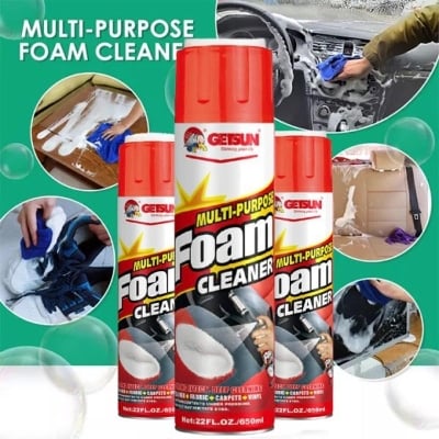 Picture of Multi Purpose Foam Cleaner With Brush 650 ml, Car, Motorcycle, Household, Kitchen, Bathroom, Shoes Cleaner Foam Spray-Multi Purposee