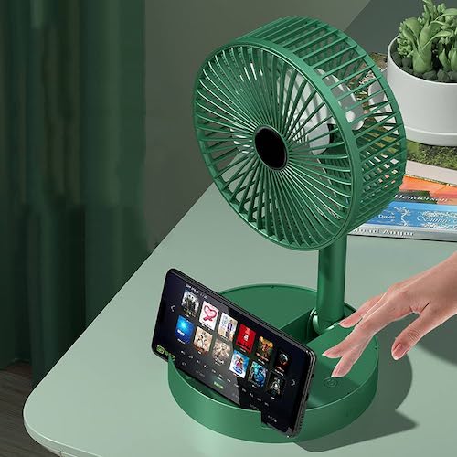 Picture of Portable Handheld Personal Rechargeable Fan Adjustable Rechargeable Fan , 5 Speed Wind Mini Aromatherapy-Multicolor