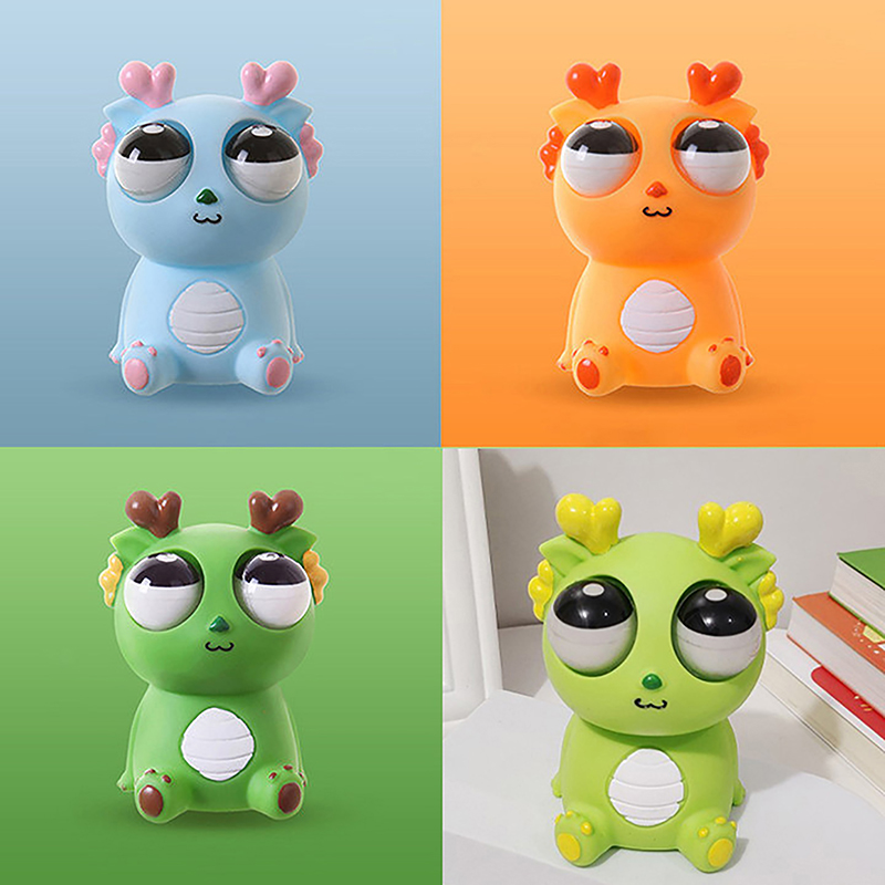 Picture of Baby Dragon Squeeze Googly Eye Dragon Squeeze Googly Eye Toy-Multicolor