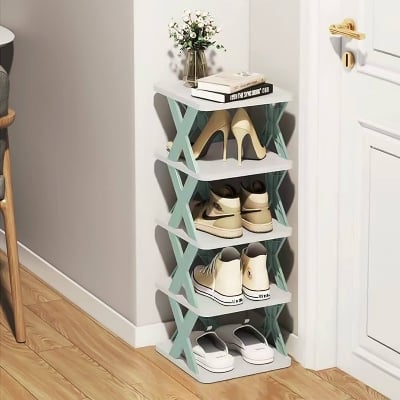 Picture of Shoe Rack 5 Layer (Stackable Multi-tier Shoe Organizer).-Multicolor