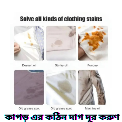 Picture of Fabric Stain Remover For Clothes | Instant Spot Cleaner | All-purpose Professional Level Spray | Blood, Tea, Coffee, Makeup, Sweat & More| Safe On Skin & Washable Fabrics-Multicolor
