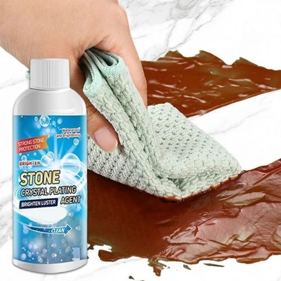 Picture of Stone Stain Remover Cleaner, Kitchen Marble Oil Stain Cleaner, Marble Stone Cleaner Polishes, Crystal Plating Agent for Marble, Tile, Granite, Kitchen Cooktops-Multicolor