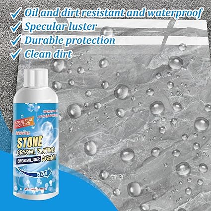 Picture of Stone Stain Remover Cleaner, Kitchen Marble Oil Stain Cleaner, Marble Stone Cleaner Polishes, Crystal Plating Agent for Marble, Tile, Granite, Kitchen Cooktops-Multicolor