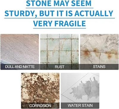 Picture of Stone Stain Remover Cleaner, Kitchen Marble Oil Stain Cleaner, Marble Stone Cleaner Polishes, Crystal Plating Agent for Marble, Tile, Granite, Kitchen Cooktops-Multicolor