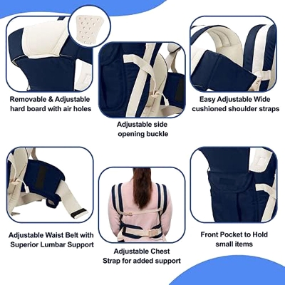 Picture of Baby Carrier with Strong Belt For 4 months Toddler-Multicolor