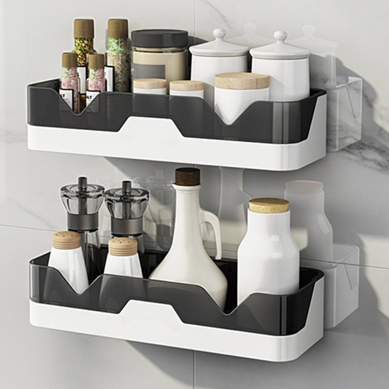 Picture of 1pic Bathroom Shelf Organizer No Drill Organizer Shower Storage Rack Wall Mount Plastics Toilet Shampoo Holder Bathroom Accessories-Multicolor