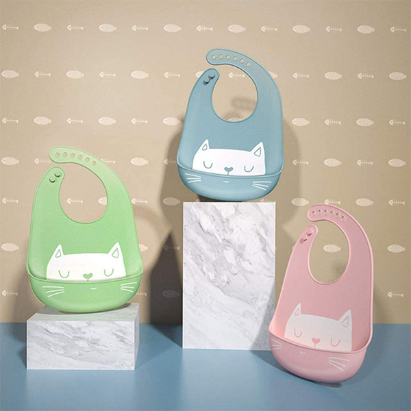 Picture of Cute Cotton Baby Bibs Newborn Muslin Bibs for Teething & Drooling Unisex Baby Bibs-Multicolor-3-12 months