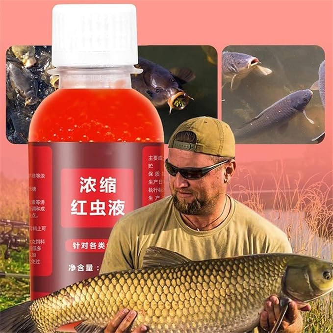 Picture of Fish Bait Liquid Attractant High Concentration Red Worm Fish Bait Attractant Enhancer Flavoured Fishing Bait Additive Fishing-Multicolor