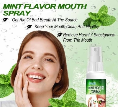 Picture of Instant Oral Fresh Breath Spray Mouth Freshener Mint Flavor-(30ml) Best quality For Mouth-Multicolor