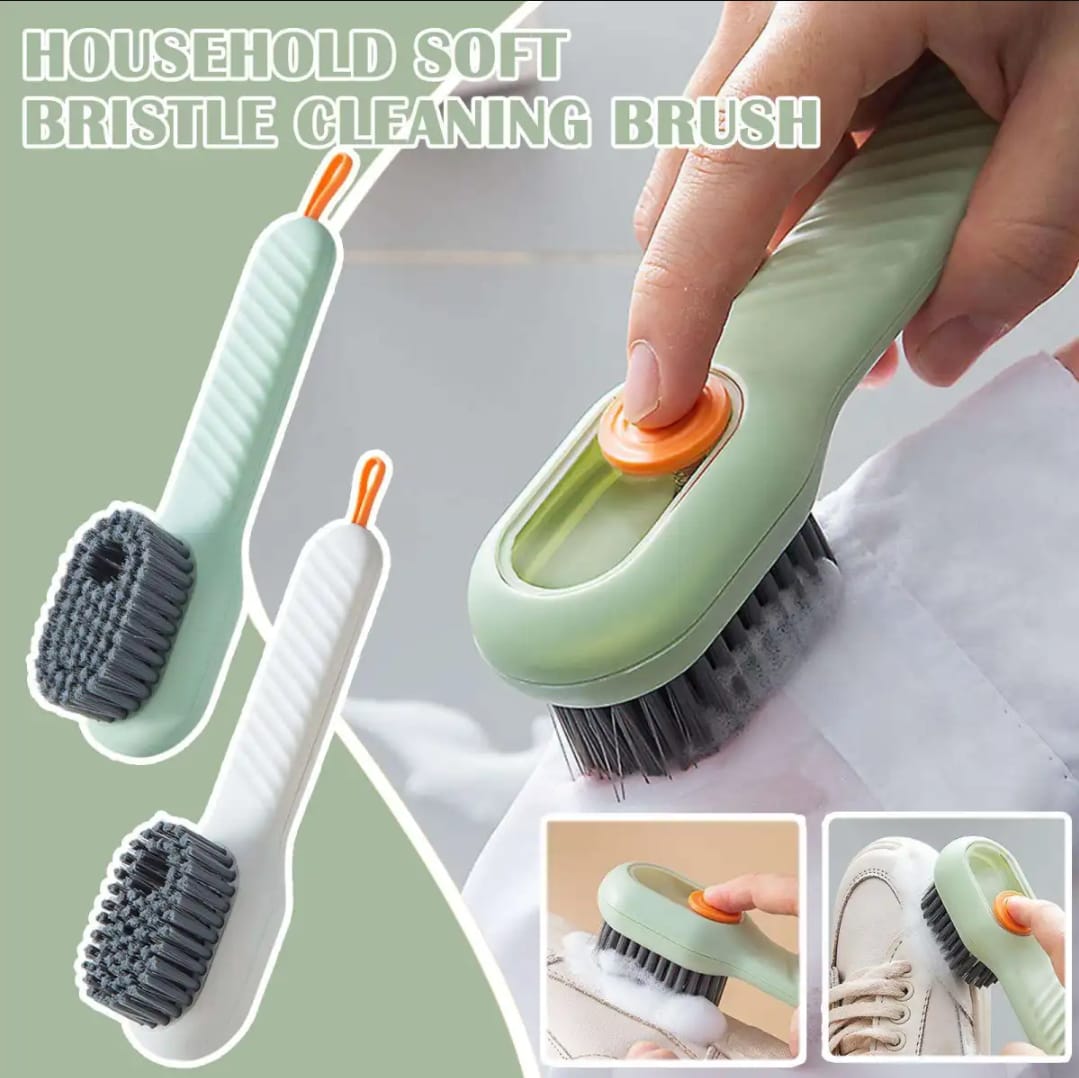 Picture of 1Pcs Multifunctional Cleaning Brush Soft-bristled Liquid Shoe Brush Clothes Brush Shoe Clothing Board Brush Shoe Cleaner-Multicolor