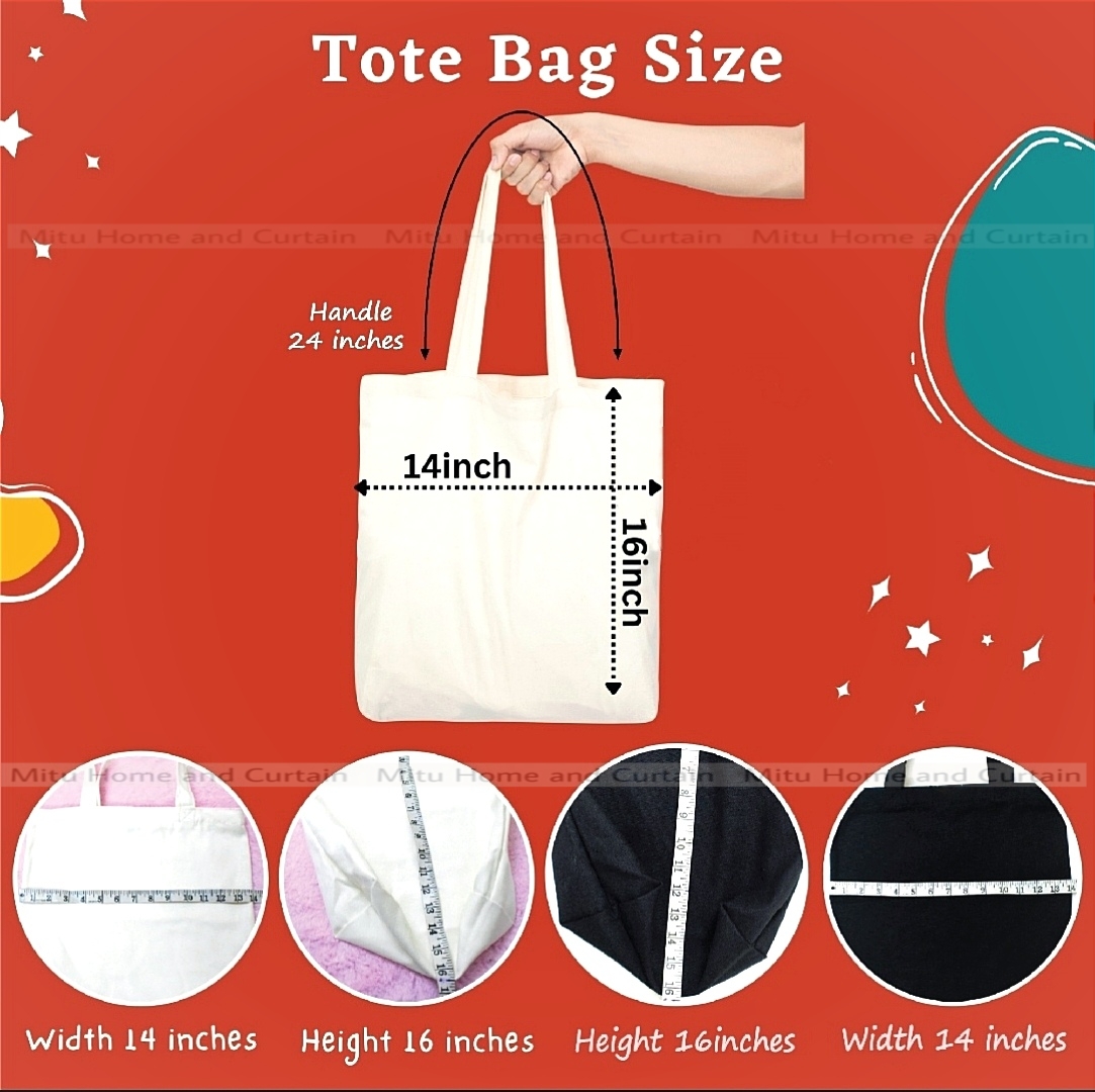 Picture of Customiezely Mood Board design Printed Black and White Canvas Tote Bag with Zipper for Girls-Multicolor