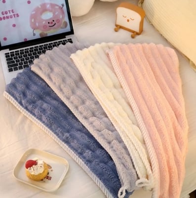 Picture of New Best High quality Magic Shower Cap Soft Microfiber ,Girls Hair Towel Super Absorbent Quick Drying-Multicolor