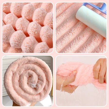 Picture of New Best High quality Magic Shower Cap Soft Microfiber ,Girls Hair Towel Super Absorbent Quick Drying-Multicolor