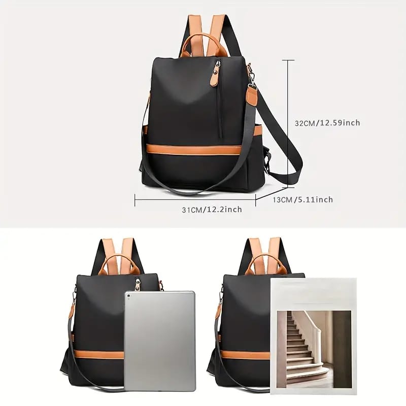Picture of Nylon Shoulder Backpacks Bags new Designer Backpacks For Women Schoolbag For Female Fashion Business Travelling Bag-Black