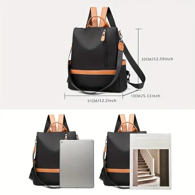 Picture of Nylon Shoulder Backpacks Bags new Designer Backpacks For Women Schoolbag For Female Fashion Business Travelling Bag-Black