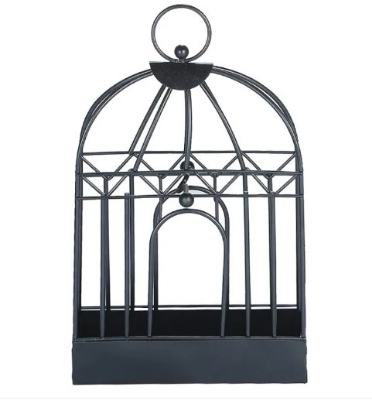 Picture of 1pic Birdcage Shape Iron Mosquito Coil Holder Stand Mosquito Repellent Incense Burner Holder Hanger for Indoor Home Living Room Bedroom Hotel-Coil Stand 1pcs