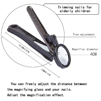 Picture of Exclusive Nail Cutter with Magnifying Glass-Multicolor