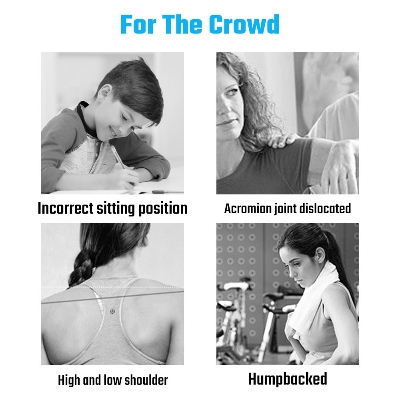 Picture of Electric Posture Corrector Back Brace Spine Stretcher Lumbar Vibration Massager Spine Deck Backbelt Support USB Rechargeable-Multicolor
