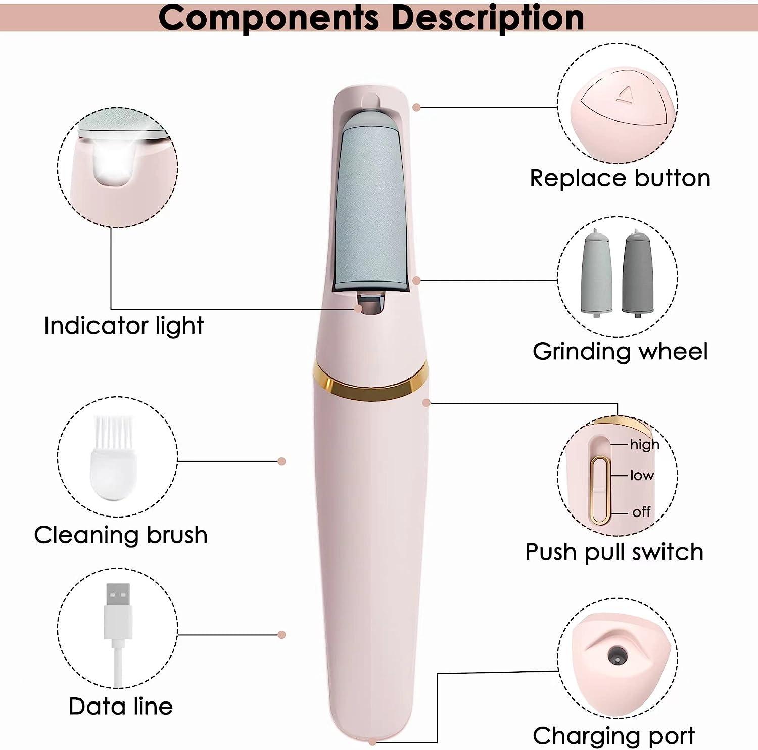 Picture of Electric Foot Callus Removers Rechargeable pedi spin, Portable Electronic Foot File Pedicure Tools-Multicolor