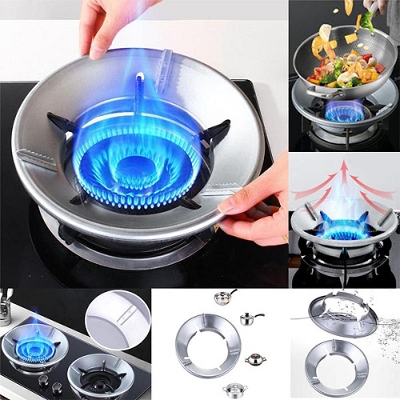 Picture of High Efficiency Gas Stove Energy Saving Cover Heat Insulation Pot Holder Wind Shield Rack-Gas Saving Cover