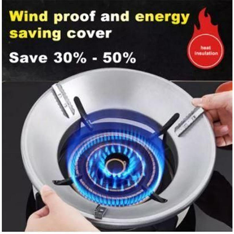Picture of High Efficiency Gas Stove Energy Saving Cover Heat Insulation Pot Holder Wind Shield Rack-Gas Saving Cover