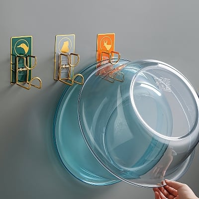 Picture of 1pic Basin Storage Rack Strong Load-bearing Strong Stickness Basin Storage Rack-Multicolor