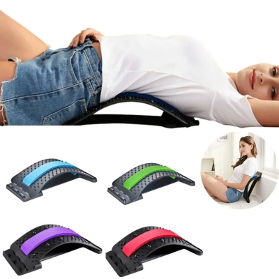 Picture of Back Massage Stretcher Lumbar , Stretching Lumbar Support, Waist Neck Relax Mate Device, Spine Pain Relief-Multicolor