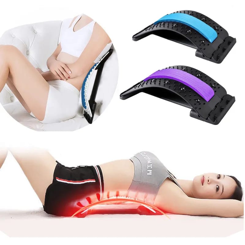 Picture of Back Massage Stretcher Lumbar , Stretching Lumbar Support, Waist Neck Relax Mate Device, Spine Pain Relief-Multicolor