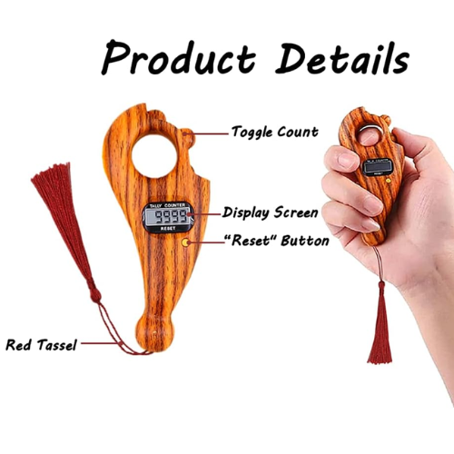 Picture of Rotating Prayer Beads Digital Counter Portable Finger Tasbeeh Misbaha Counter Prayer Islamic Tasbih Muslim Eid Gifts-Multicolor