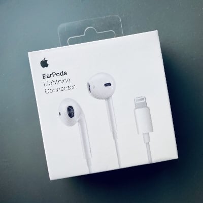 Picture of Apple EarPods with Lightning Connector In Ear Earphones And Headphone With Microphone For iphone Direct connection-Multicolor