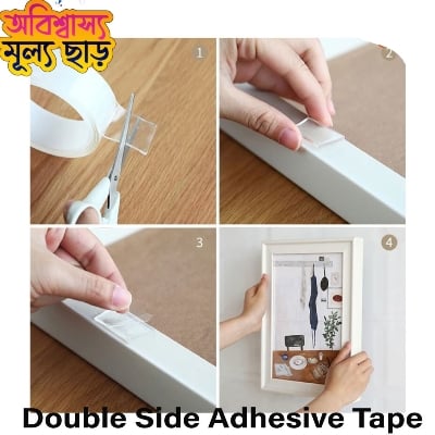 Picture of 3Meter Tape Double Sided Tape Transparent NoTrace Reusable Waterproof Adhesive Tape-Multicolor