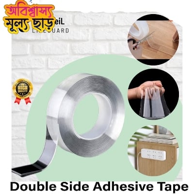 Picture of 3Meter Tape Double Sided Tape Transparent NoTrace Reusable Waterproof Adhesive Tape-Multicolor