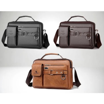 Picture of Men's PU Leather Shoulder Bag Fashion Male Real Crossbody Bag Men Business Travel Handbag Boy Phone Bag-Multicolor