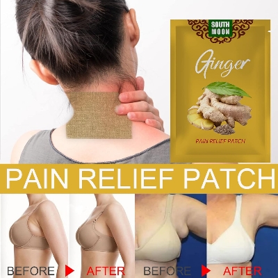 Picture of SOU MOON 10Pcs Lymphatic He ng Ginger Patch Warng Pain Relief Patches Remove Toxin Promote Blood Circulation Knee Pad-Multicolor