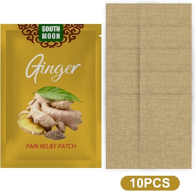 Picture of SOU MOON 10Pcs Lymphatic He ng Ginger Patch Warng Pain Relief Patches Remove Toxin Promote Blood Circulation Knee Pad-Multicolor