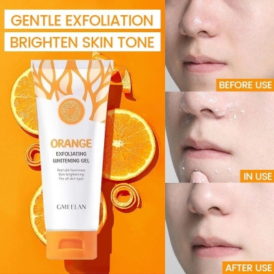 Picture of Orange Exfoliating Whitening Gel Brigten Scrub Face Remove Dryness Skin 50g New-Multicolor