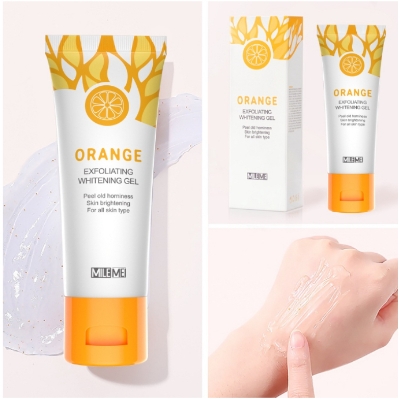 Picture of Orange Exfoliating Whitening Gel Brigten Scrub Face Remove Dryness Skin 50g New-Multicolor