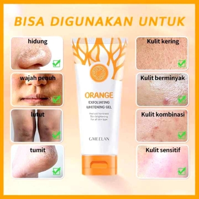 Picture of Orange Exfoliating Whitening Gel Brigten Scrub Face Remove Dryness Skin 50g New-Multicolor