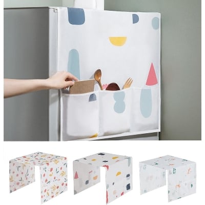 Picture of Refrigerator Cover Waterproof Dust-Proof Refrigerator Cover Protect Vertical Freezers / Beverage Refrigerators, Suitable-Multicolor