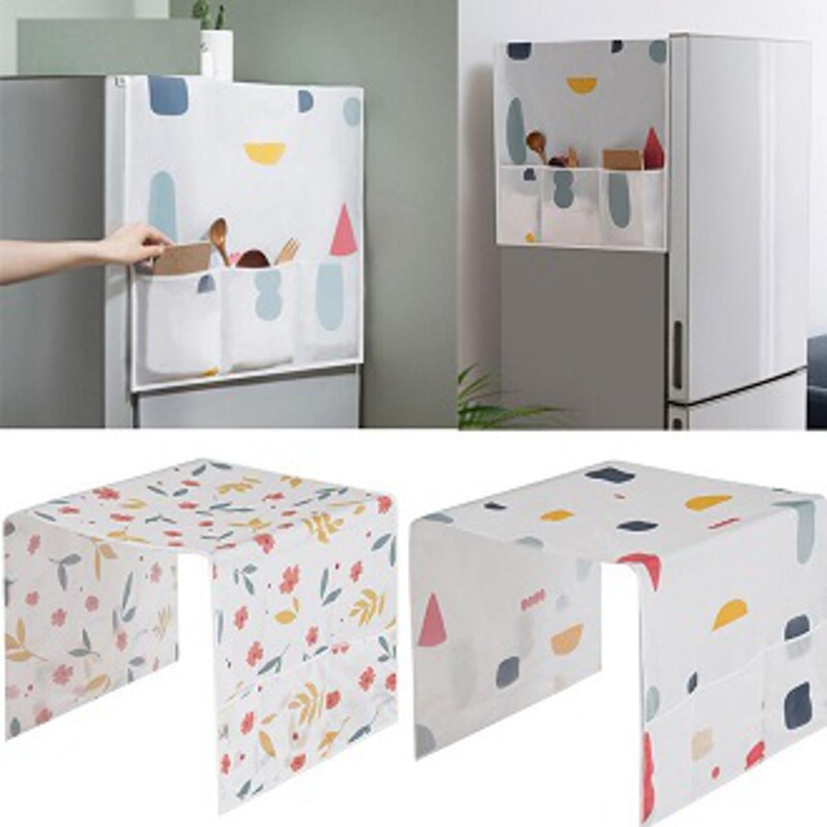 Picture of Refrigerator Cover Waterproof Dust-Proof Refrigerator Cover Protect Vertical Freezers / Beverage Refrigerators, Suitable-Multicolor