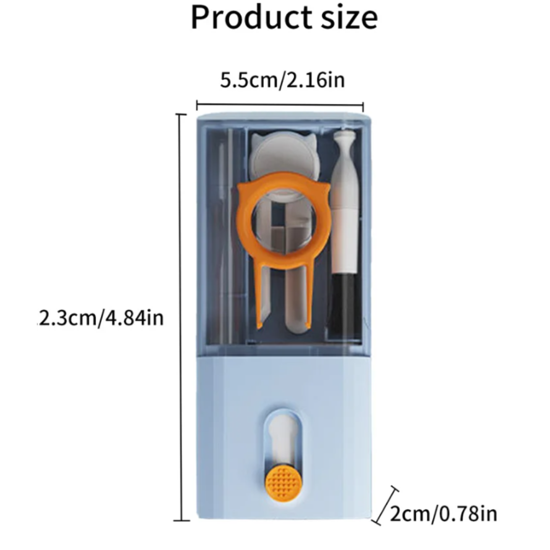 Picture of New 10 in 1 Computer Cleaning Kit Camera Tablet Mobile airbuds keyboard Microfiber Screen Cleaner Tools Earphone Cleaning Brush Keycap Puller Card Taking kit for computer keyboard laptop all divice support for cleaning- Multicolor