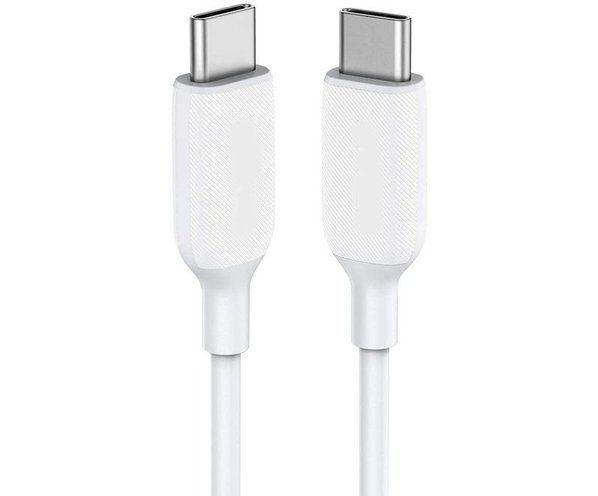 Picture of New Anker 322 Type C to Type C Cable 100W Nylon Braided Cable For iphone,Google,oneplus,samsung,oppo,realme,Google Pixel,Toocki-White