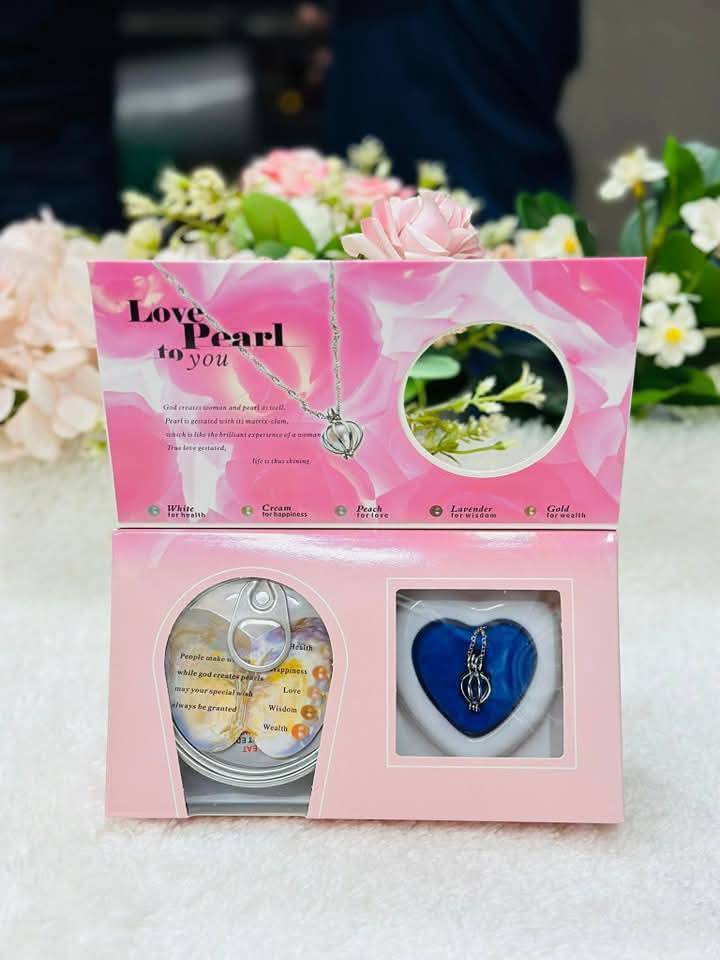 Picture of Love Oysters Pearl Necklace Wish & Love Pearl Necklace for Valentine- Multicolor