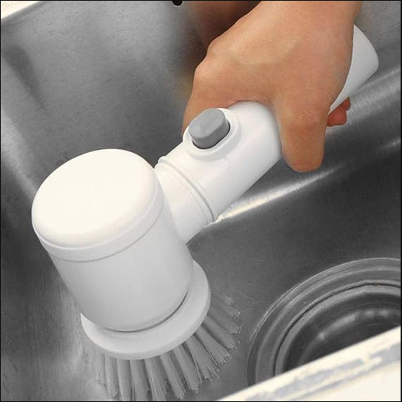 Picture of Dish Cleaning Brush Charging Style Portable Spin Power Cleaning Brush Handheld Scrubber Suitable for Wall Bathroom Kitchen Sink Dish Window- Multicolor