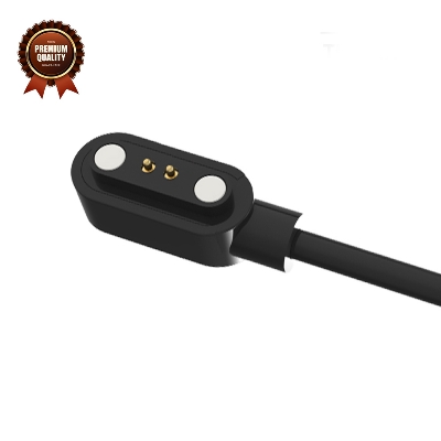 Picture of Colmi C60 / C61, Xiaomi Imilab KW66, Kieslect Kr Pro, Haylou Solar LS05, Colmi P28 Plus, Xiaomi Haylou Solar LS02, Haylou Watch 2 Pro Magnetic Charging Cable 2 Pin High Quality USB Charger Cable USB Charging Cable Dock Bracelet wireless Charger Smart Watc-Black