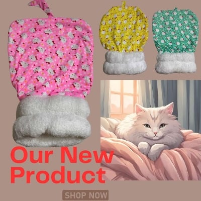Picture of Cat Winter Sleeping Bag, Cat Bed Cave Sleeping Bag, Cat Sleeping Bag, Wrap Comfortable Pet Snuggle Sack, Soft Plush Large Cat Sack- Multicolor-0.1