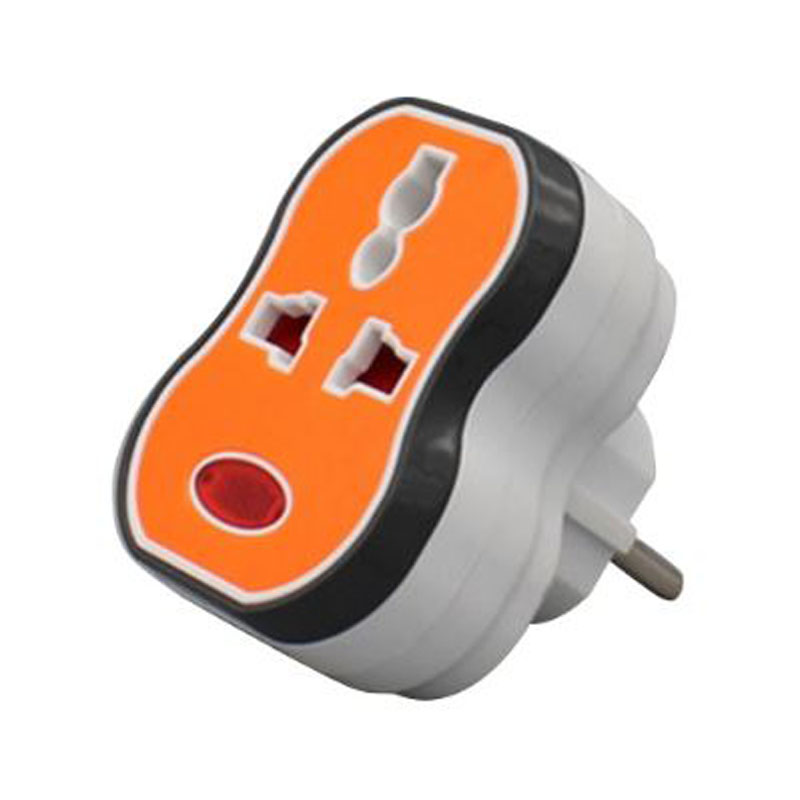 Picture of 2 Pin Multi Socket 3 Way Multi 2Pin 3 Way Travel Adapter Star City Multi 1 Dozon Wholesale Price Portable Adapter Three Plug Three Way Multi Socket - Remote Control Switch- Multicolor